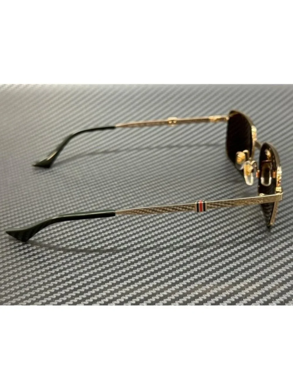 New Gucci Men Gold Sunglasses 56-18-145